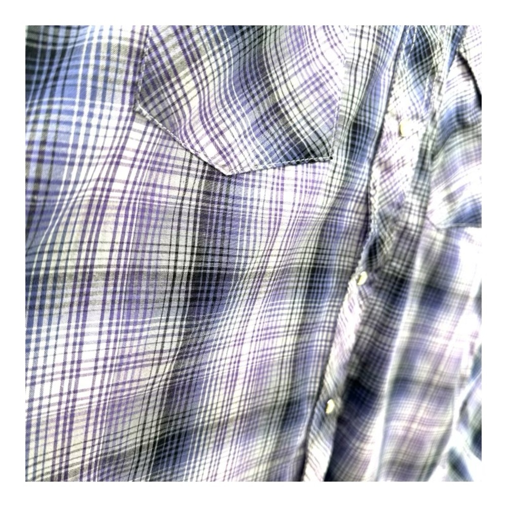 Wrangler | Men’s M Medium Plaid Pearl Snap Long Sleeve Shirt Western Rodeo - Picture 7 of 11